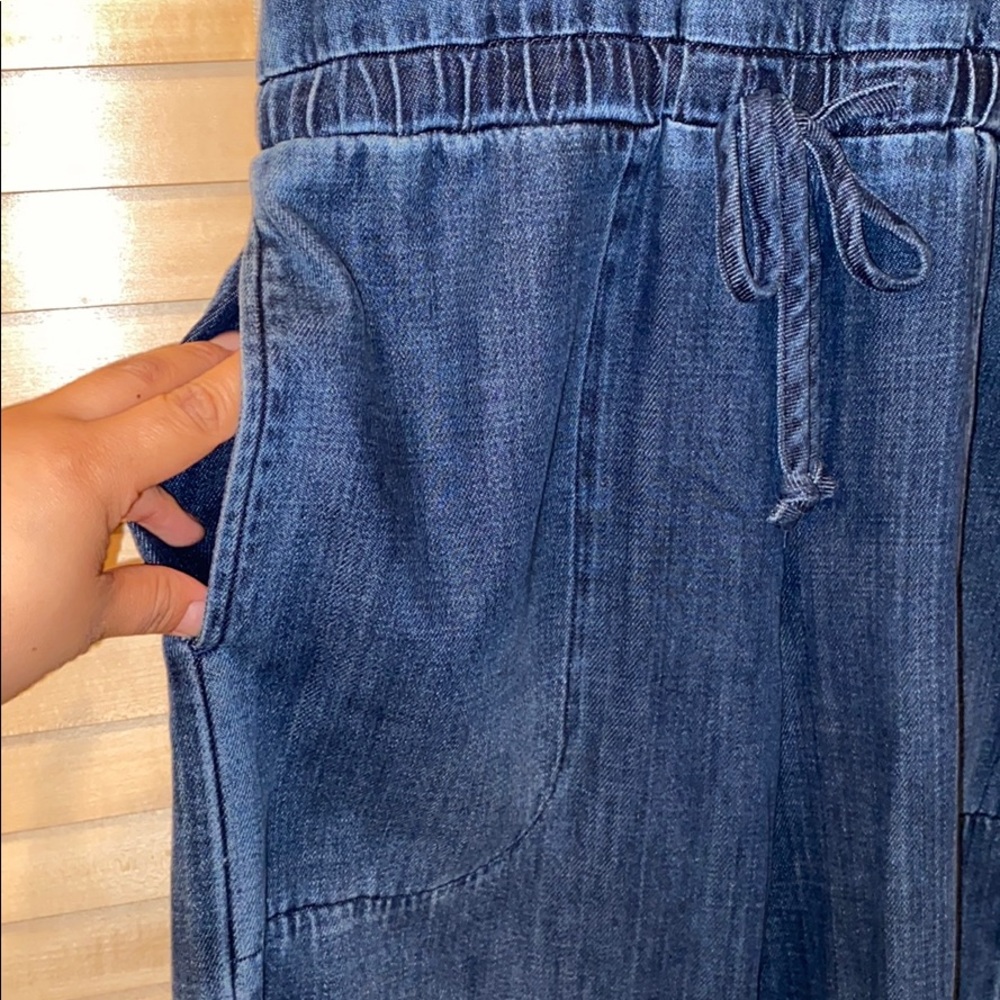 Cloth & Stone for Anthro Denim Ankle Jumpsuit - Picture 4 of 9